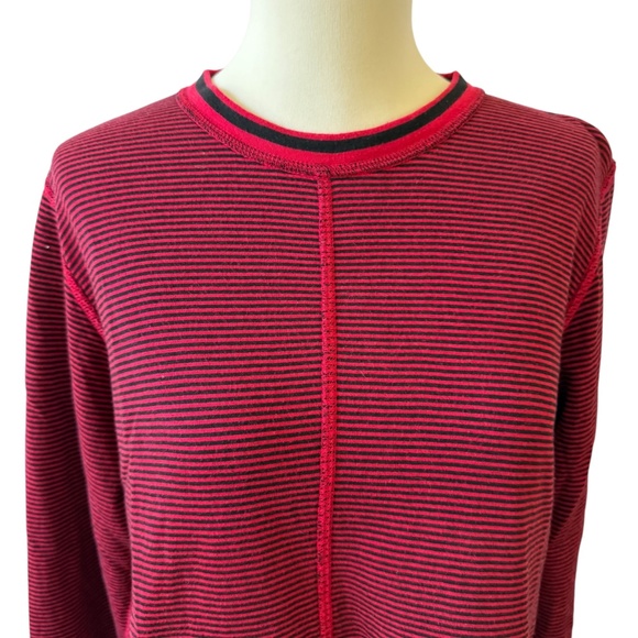 IRIDIUM REVERSIBLE TOP PULL ON PIMA COTTON STRIPES COMFY CREWNECK CASUAL S - Picture 3 of 8